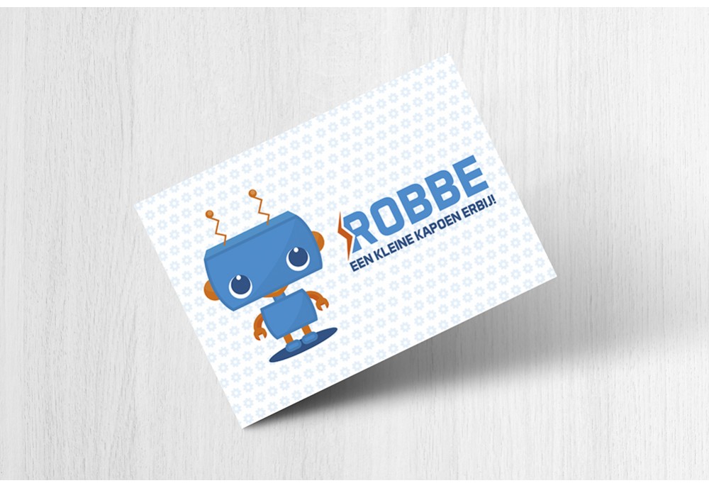 Schattig blauw robotje Schattig blauw robotje